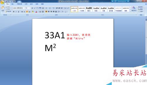 怎樣在Word中輸入平方米符號