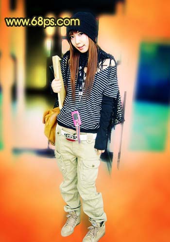 photoshop教程:mm照片變艷麗橙紅色調_webjx.com