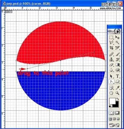 photoshop制作百事可樂logo標志-www.webjx.com