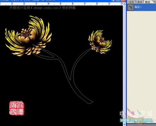 用photoshop濾鏡巧妙繪制艷麗菊花_網頁設計webjx.com轉載