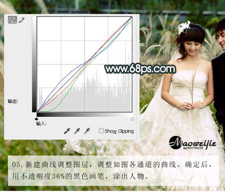 photoshop婚紗照片調色：柔美色調
