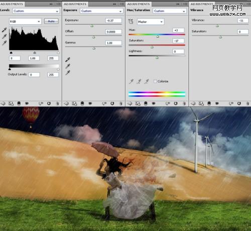 photoshop照片合成教程：暗調插畫效果_網頁設計