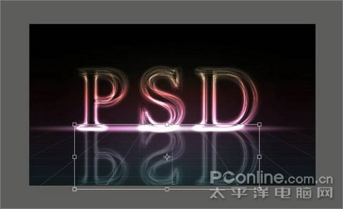 photoshop簡單制作光線流動效果文字