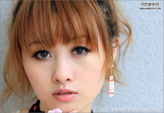 photoshop美化教程:調出粉嫩可人的mm照