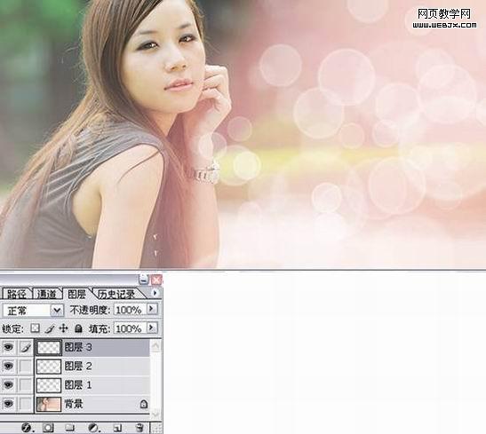 ps為美女照片添加動人的鏡頭光斑效果