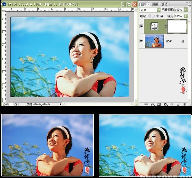 photoshop曲線快速調鮮艷的色彩照片
