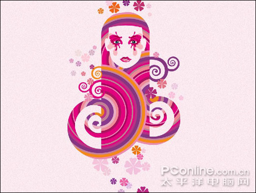 photoshop cs4繪制時尚女性主題視覺