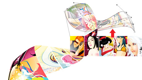 photoshop合成飄逸紐帶影視圖片展_webjx