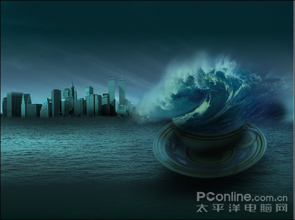 photoshop照片合成:驚濤駭浪在哪會有？