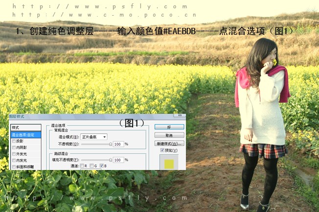 photoshop調色:暖色調野外鄉村風景