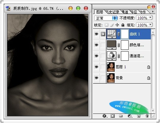 photoshop制作黃金首飾模特廣告色調