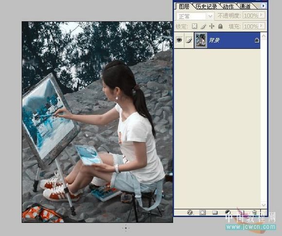 ps調色教程:藍橙色調照片的制作方法