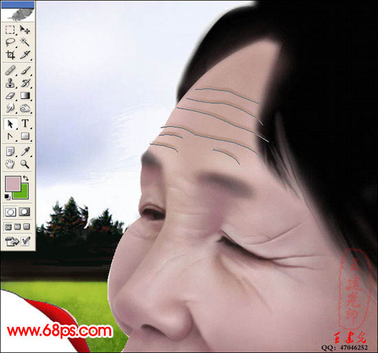 photoshop鼠繪教程:抱可愛寶寶的老奶奶_webjx.com