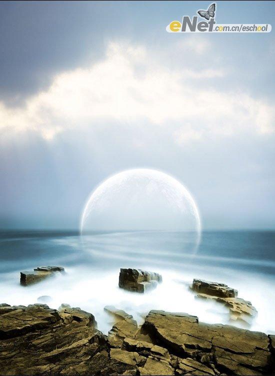 photoshop照片合成：夢幻海岸之光(4)