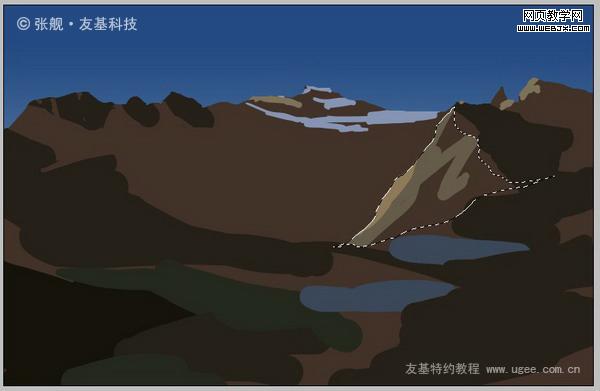 ps+友基繪影ⅱpf8080繪制山水風景圖片_網頁設計
