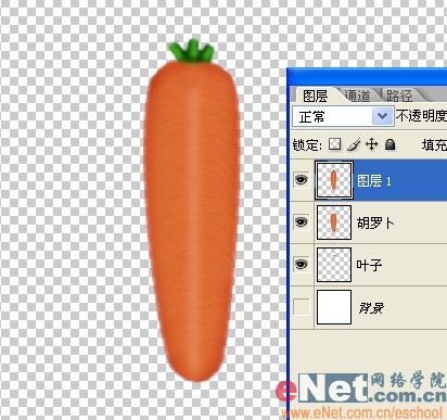 巧用photoshop鼠繪鮮嫩的胡蘿卜_網頁設計webjx.com轉載
