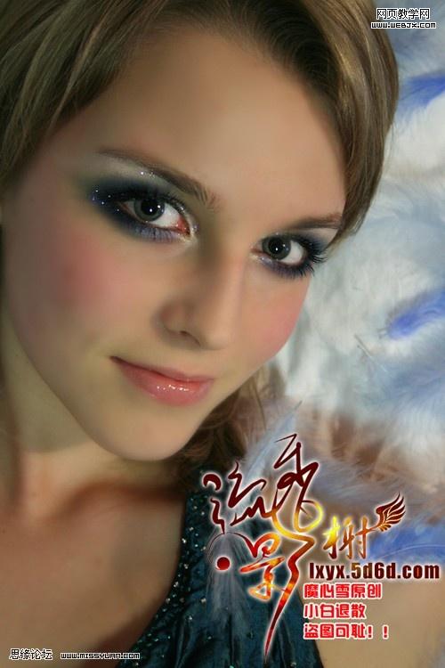 ps轉仿手繪教程:幻夢紫色彩妝美圖_網頁設計