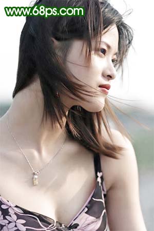 photoshop教程:美白和修復mm頭發