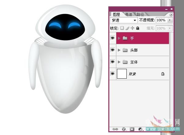 photoshop精細繪制漂亮的女機器人eve(伊芙)_webjx