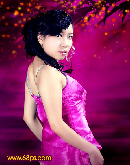 photoshop照片處理:制作粉紅色背景