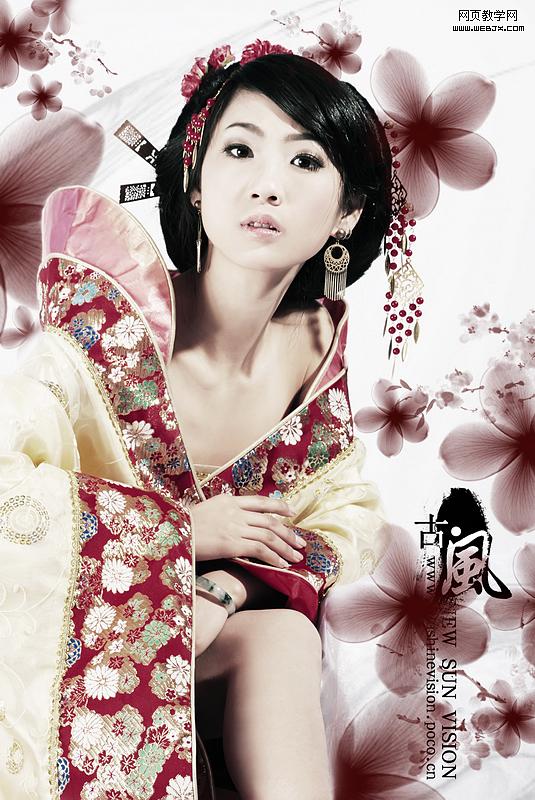古風 美女與水墨畫的完美融合