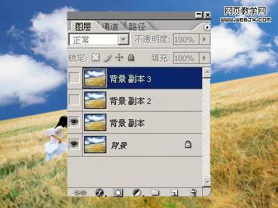 ps教程:快速制作油畫風格風景照片_webjx.com