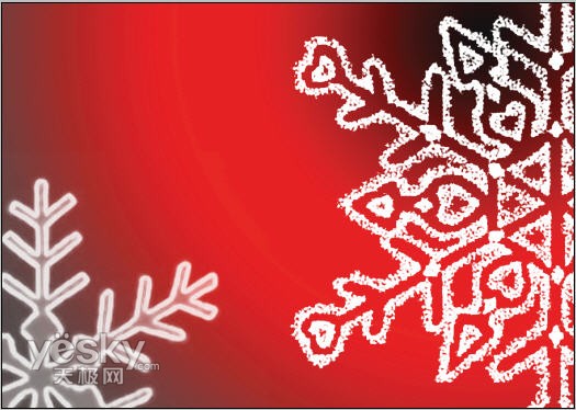 photoshop簡單制作雪花圣誕電子賀卡