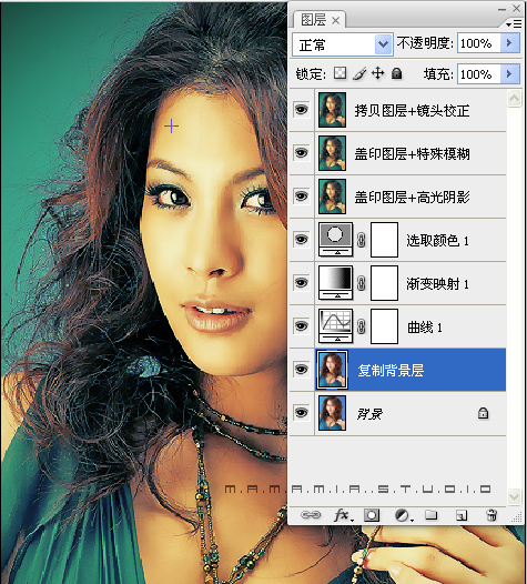 photoshop調色:教你調制典雅唯美漂亮美女_webjx.com