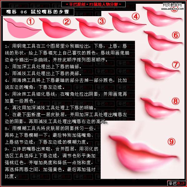 photoshop經典教程:鼠繪美女性感嘴唇_網頁設計