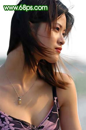 photoshop教程:美白和修復mm頭發