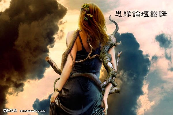 photoshop照片合成:樹妖纏身的女孩_webjx.com