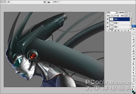 photoshop和友基pf1209鼠繪美女機器人
