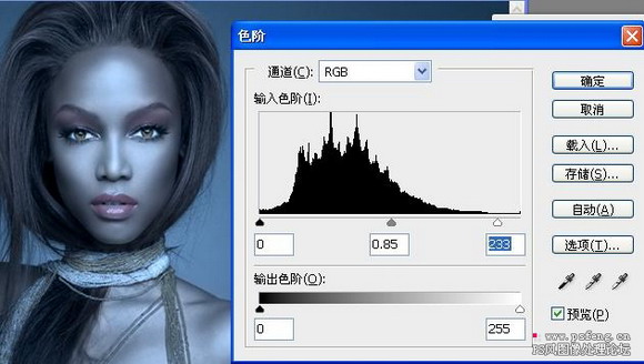 photoshop教程:暗紫色調冷艷美女-webjx.com