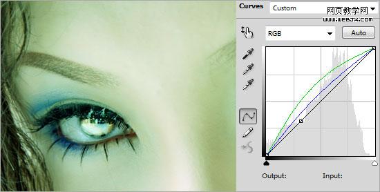 photoshop打造美女眼部花紋紋理特效_網頁設計