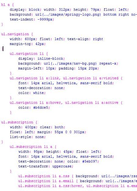 ps把psd網站模板切圖為xhtml+css的網頁_webjx