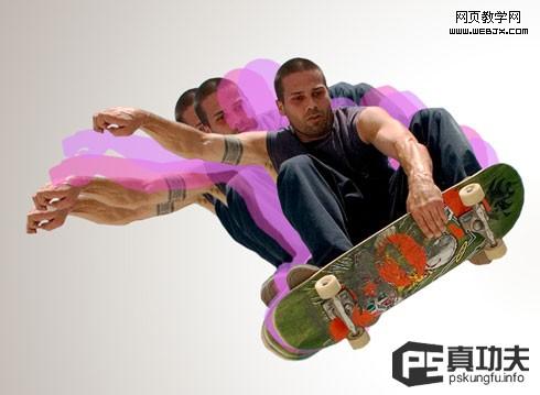 photoshop制作一幅滑板海報