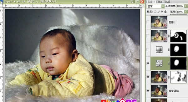 ps調色教程:發黃的小寶寶照片調清晰_webjx.com