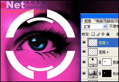 photoshop教程:mm眼睛藝術處理效果_網頁設計webjx.com網絡整理