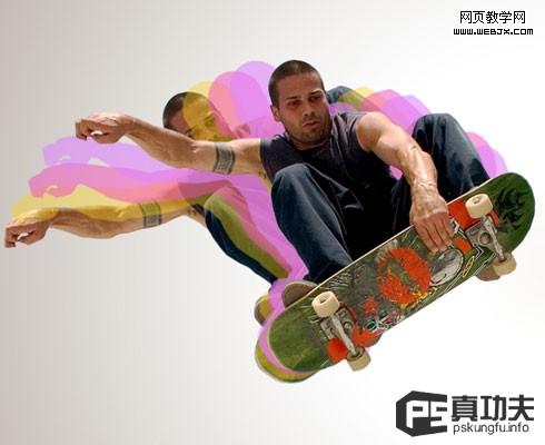 photoshop制作一幅滑板海報