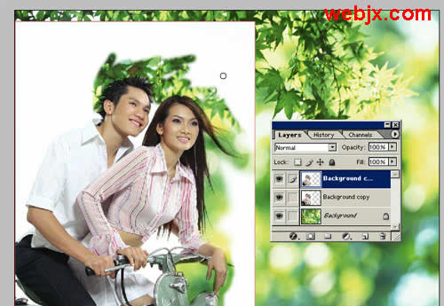 photoshop合成教程:情侶照與風景照片