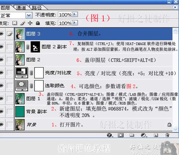 photoshop調色教程:婚紗照片處理_網頁設計webjx.com網絡整理
