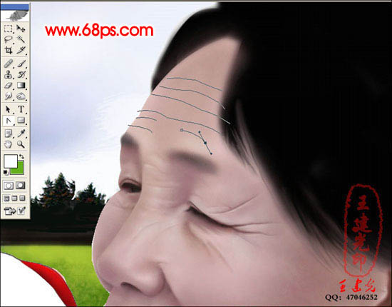 photoshop鼠繪教程:抱可愛寶寶的老奶奶_webjx.com