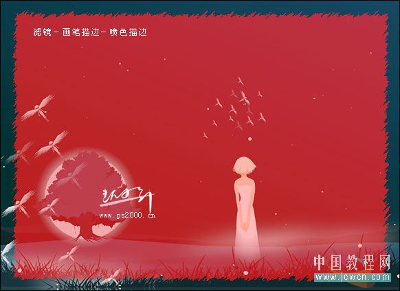 photoshop教程：制作個性蝴蝶邊框照片_webjx.com