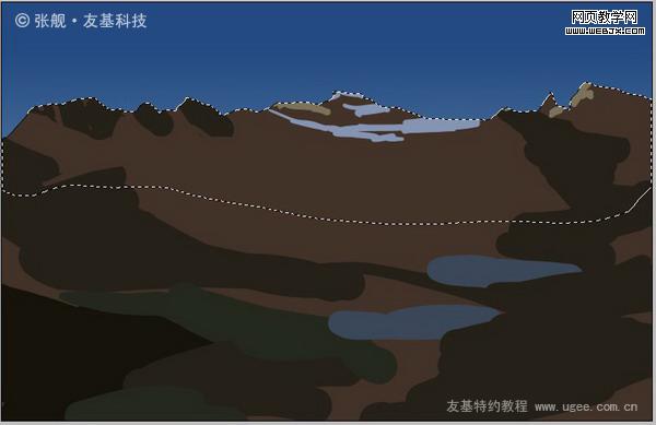 ps+友基繪影ⅱpf8080繪制山水風景圖片_網頁設計