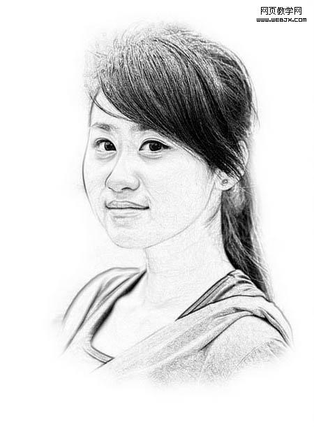 ps教程:mm數碼照片快速轉素描畫_www.webjx.com