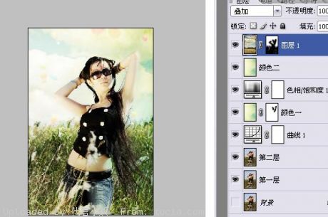 photoshop實例教程:美女風景照片處理_webjx.com