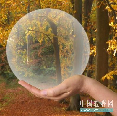 photoshop創意:人物素材合成到水晶地球