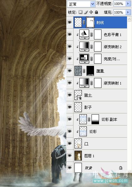 photoshop圖片合成教程:天使圣靈騎士出征