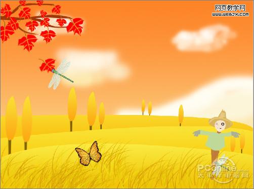 秋天到了！photoshop打造秋分主題插畫