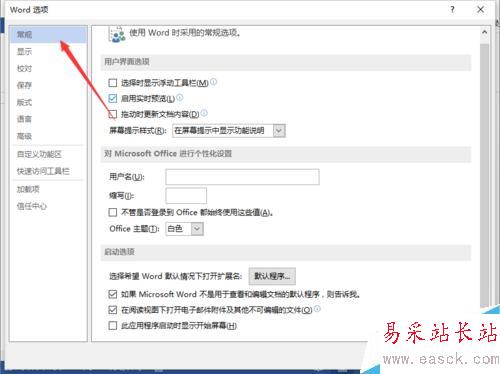 Word2013中取消“啟用實時預覽”功能